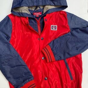 Hush Puppies Red and Navy Hooded Kids Windbreaker